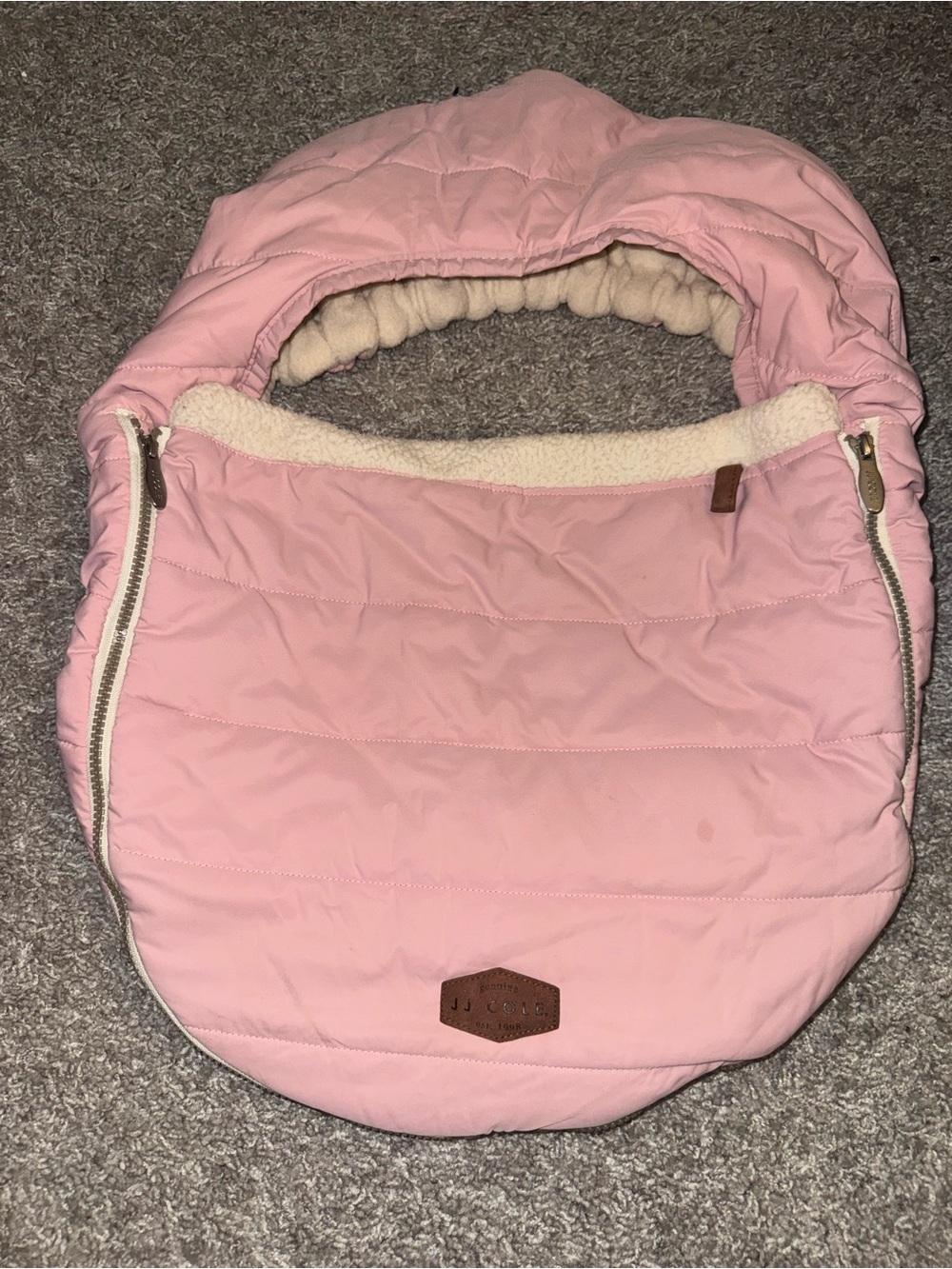 JJ Cole Pink Quilted Infant Car Seat Cover